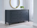 Simmenfort - Six Drawer Dresser - Navy Blue