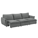 Eaden - Power Sofa With Sleeper - Gray Chenille