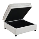 Marisa - Modular Ottoman With Storage - Beige Boucle