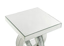 Ornat - End Table - Mirrored & Faux Square Diamonds