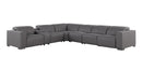 1208 - 7 Piece L-Shaped Leather Reclining Sectional With 3 Power Recliners