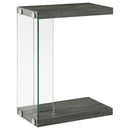 Colby - Engineered Wood C-Shaped Side Table - Weathered Gray