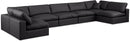 Comfy - 7 Piece Faux Leather Modular Armless Sectional