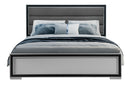 Amelia - Queen Bed With LED - Gray Black