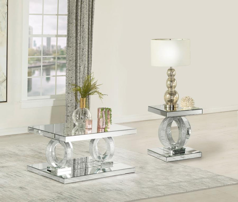 Breena - Mirrored Coffee Table Set