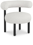 Bordeaux - Boucle Fabric Accent Chair With Black Legs