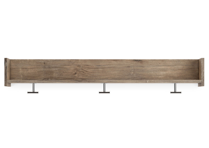 Oliah - Wall Mounted Coat Rack w/Shelf - Natural