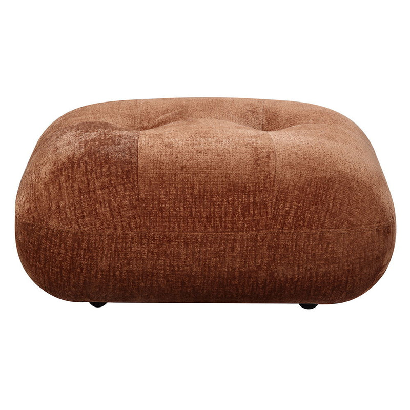 Carrick - Ottoman - Rust Brown Chenille