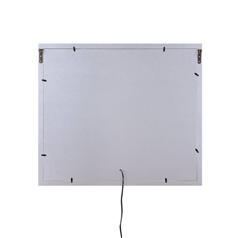 Noralie - 28" X 32" Accent Mirror - Mirrored & Faux Diamonds