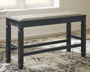Tyler Creek - DBL Counter UPH Bench  - Antique Black