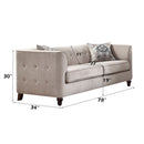 Cyndi - Sofa With 2 Pillows - Tan Velvet