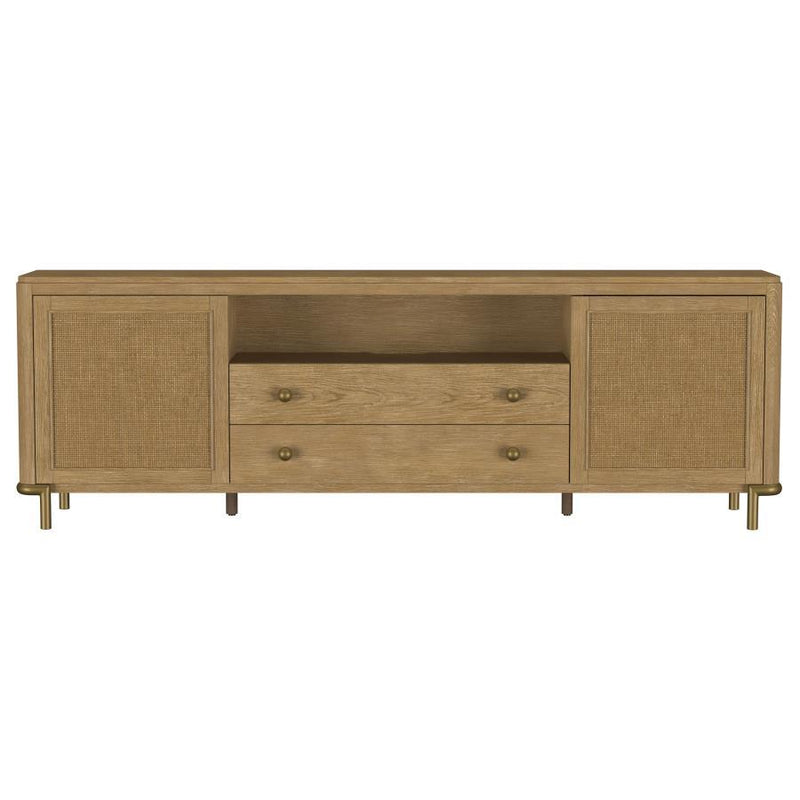 Arini - Rattan Cane 2-Door TV Stand Media Console