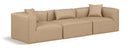 Cube - Modular 3 Piece Sofa - Tan