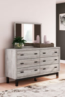 Vessalli - Dresser And Mirror - Gray