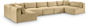 Shaggy - 7 Piece Modular U-Shaped Armless Sectional