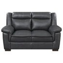 Arabella - Upholstered Padded Arm Loveseat - Gray