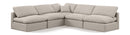 Indulge - Linen 5 Piece Modular Corner Armless Sectional