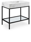 Marmo - Engineered Marble Bathroom Vanity With Black Base