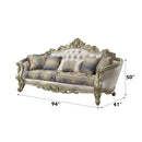 Gorsedd - Sofa With 5 Pillows - Fabric & Golden Ivory