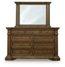 Frantanna - 3 Pc. - Queen Panel Bed, Dresser And Mirror - Brown