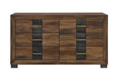 Optimus - 4 Piece Bedroom Set (King Bed, Dresser, Mirror And Nightstand) - Black / Brown