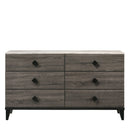 Avantika - Dresser - Faux Marble Top & Rustic Gray Oak