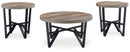 Deanlee - Occasional Table Set (Set of 3) - Grayish Brown / Black