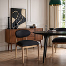 Riccio - Faux Leather Dining Side Chair (Set of 2) - Natural Frame