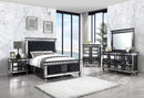 Varian II - Dresser - Mirrored, Black & Sliver