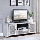 Noralie - TV Stand - Mirrored & Faux Diamonds