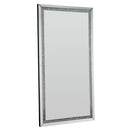 Noralie - Floor Mirror - Faux Diamonds & Mirrored