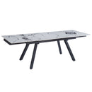 Damita - Ceramic Top Dining Table - White & Black