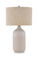 Capwich - Ceramic Table Lamp - Beige / White