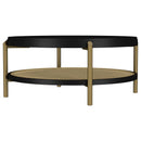 Arini - Round Coffee Table With Storage Shelf