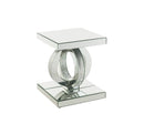 Ornat - End Table - Mirrored & Faux Square Diamonds