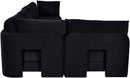 Hammond - Velvet Performance Fabric Upholstered 5 Piece L-Shaped Sectional