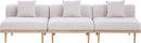 Laguna - 3 Piece Resilient Water Resistant Fabric 106.5" Outdoor Patio Armless Modular Sofa