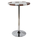 Brancaster - Bar Table - Retro Brown Top Grain Leather & Aluminum