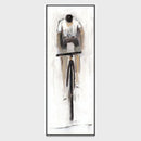 Dane - 30" x 80" Painting Art by Buddy Whitlock - White / Gray