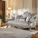 Libertee - Sofa With 5 Pillows - Beige Fabric & Champagne