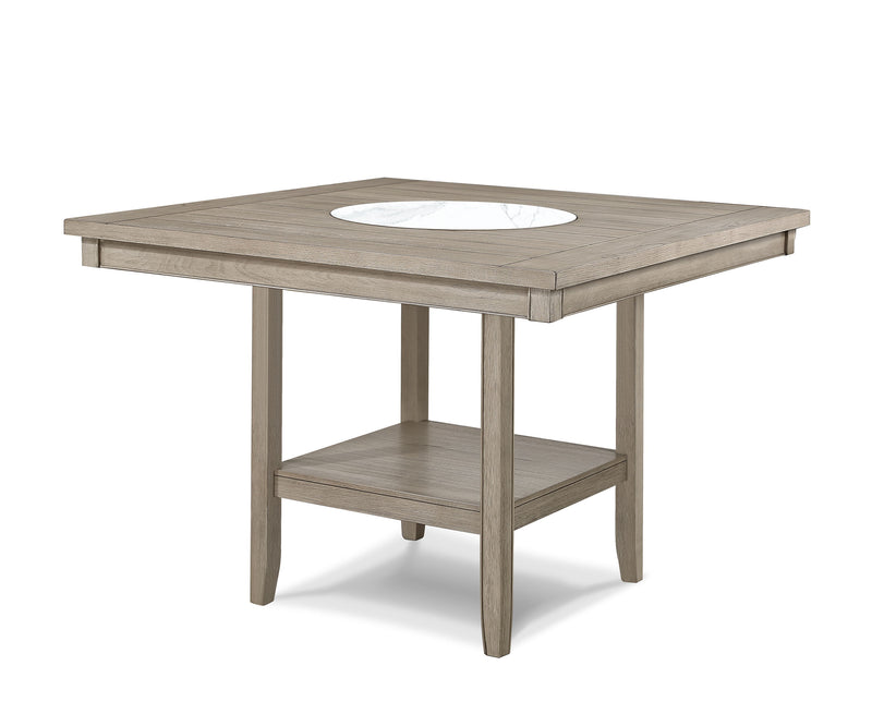 Fulton - Counter Table - White Oak With Marble