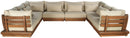 Mirella - 8 Piece Water Resistant Fabric Upholstered Outdoor Patio Modular Sectional