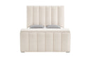 Serenity - King Bed With Speaker, TV Lift, Fireplace - Cream
