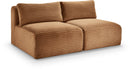 Shaggy - Fabric 2 Seat Modular Armless Sofa