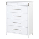 Gracemont - 5-Drawer Bedroom Chest Of Drawers - White