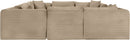 Shaggy - Fabric 8 Piece Modular U-Shaped Sectional