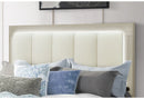 Emma - Queen Bed With LED And USB - Natural / White