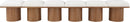 Pavilion - 6 Piece Modular Bench With Brown Base