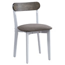 Fidelity - 5 Piece Dining Set - White & Gray