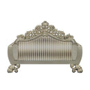 Sorina - Loveseat With 5 Pillows - Velvet, Fabric & Antique Gold